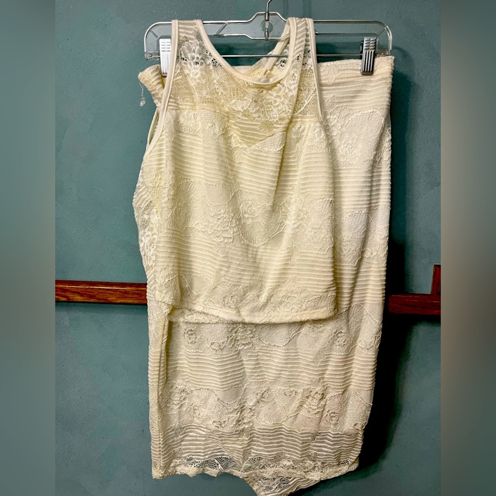 New Made two-piece white BoHo dress